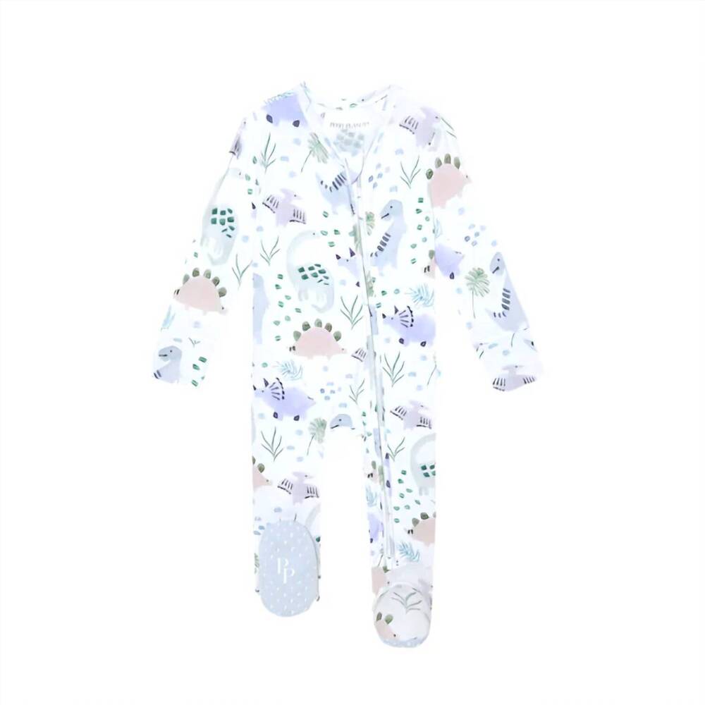 NEW POSH PEANUT baby milo zippered one piece footie in white